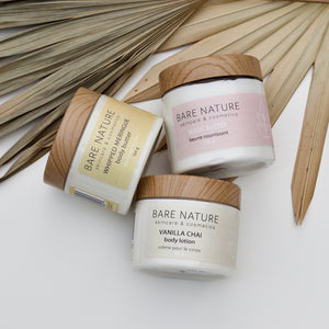 Bare Nature Skincare Body Lotion bundle, Magic Butter, Whipped Meringue, Vanilla Chai Body Lotions