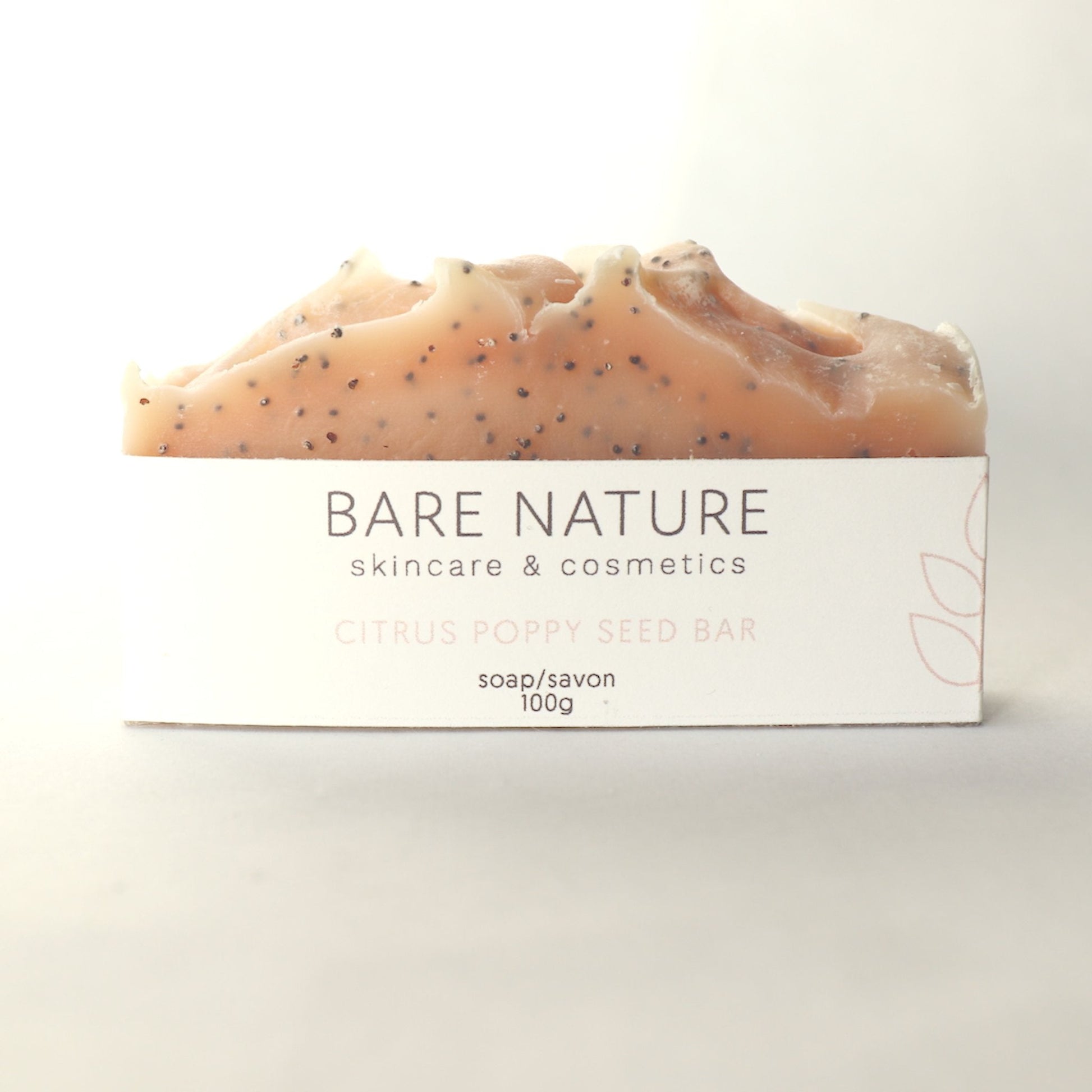 Citrus Poppyseed Bar Soap - barenature.ca