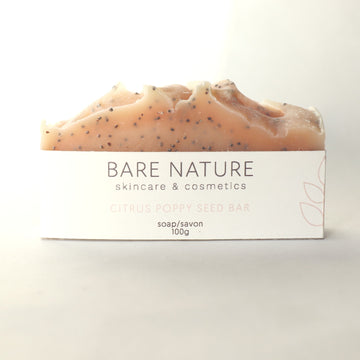 Citrus Poppyseed Bar Soap - barenature.ca