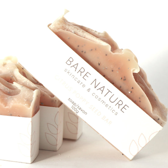 Citrus Poppyseed Bar Soap - barenature.ca